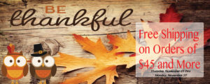 Free Shipping on Orders of $45 and more